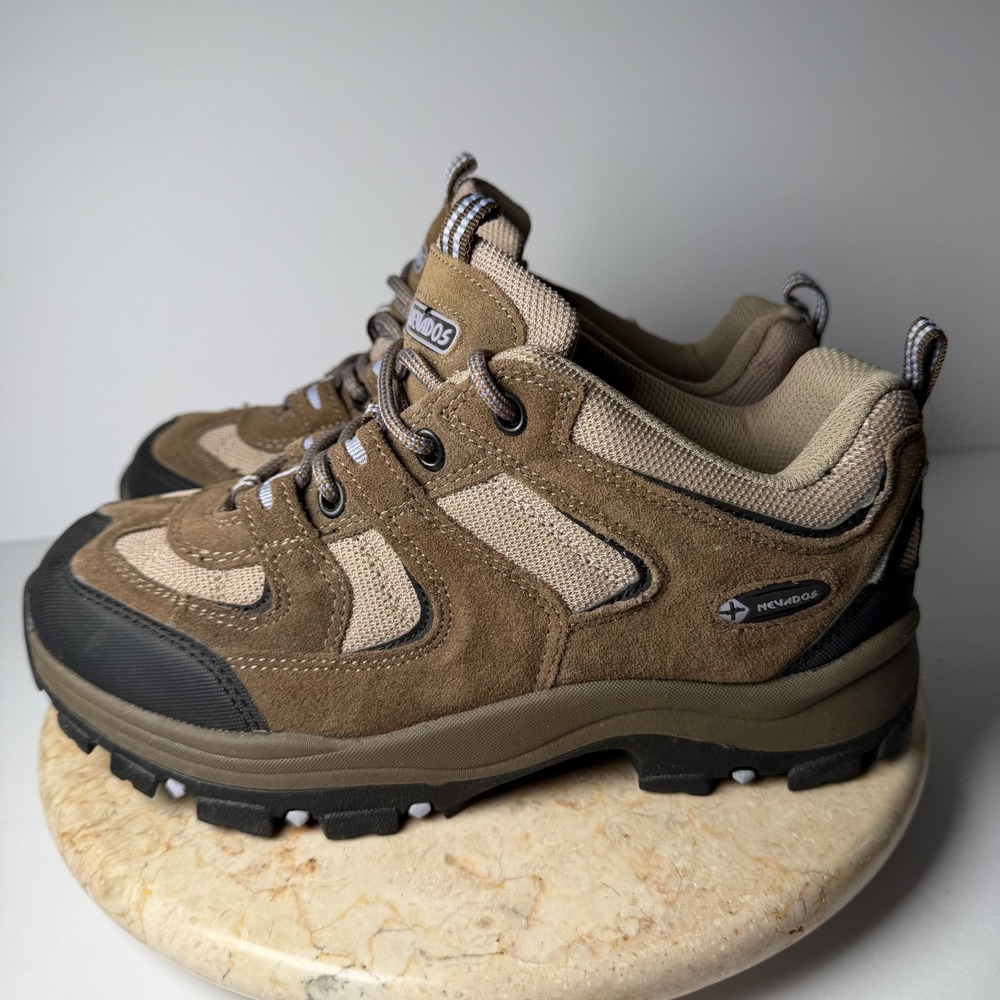 Nevados Boomerang II Low Hiking Shoes 8.5W Brown Suede Mesh Trail Sneakers